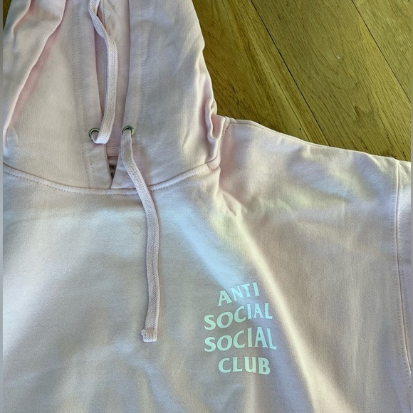 Know you better pink anti social club hoodie sweatshirt - Picture 5 of 9